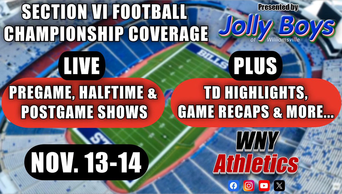 🏈One Sleep Away…🏈

Keep it locked on <a href="/WNYAthletics/">WNY Athletics</a> &amp; <a href="/NFHSNetwork/">NFHS Network</a> for extensive coverage of the 2025 Section VI Football Championships