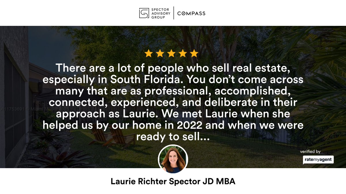 FLLProperties's tweet image. Our latest review in Cooper City!
rma.reviews/gkhxkiop35e0

...
#realestate #CompassFlorida #Compass #SpectorAdvisoryGroup