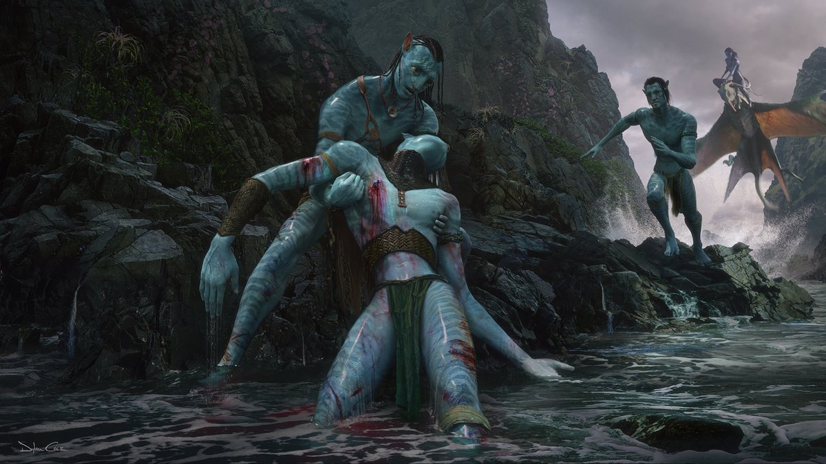 DylanColeArt's tweet image. Death of Neteyam concept art- 2015