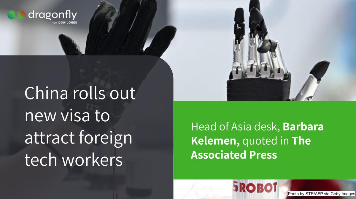dragonfly_int's tweet image. *Dragonfly in the news* - How shifting #US immigration policies are opening new doors for #China to attract international talent. Check out Associate Director Barbara Kelemen&apos;s insights in the @APNews story: bit.ly/4qUgdYe

#Geopolitics