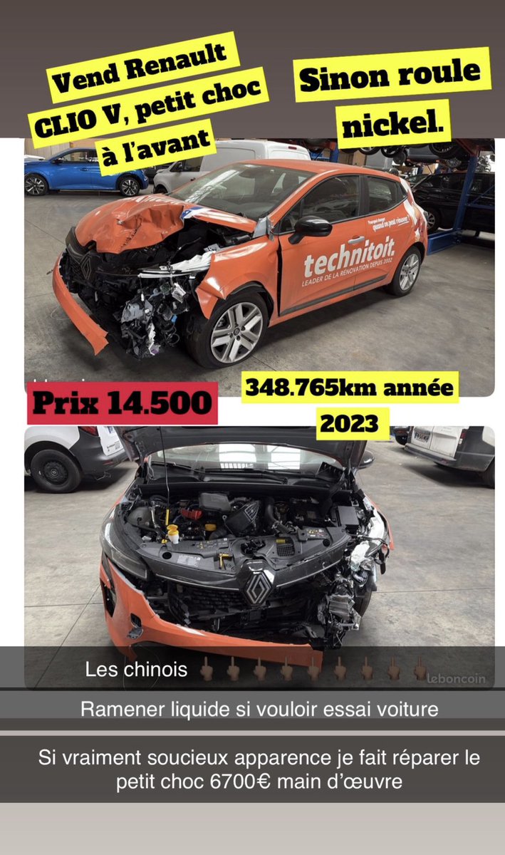 Je vends des voitures si jamais passez dm