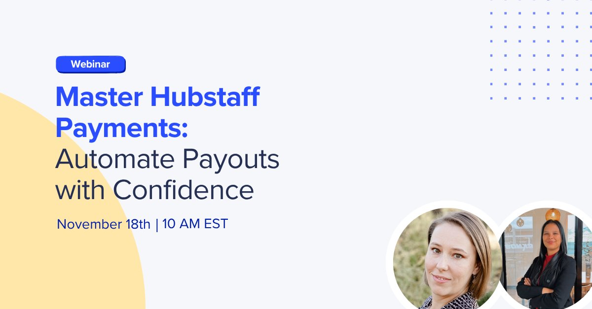 Hubstaff's tweet image. “Master Hubstaff Payments” is happening soon — and it’s packed with insights to help you automate payouts and eliminate manual payroll work. 

November 18, 2025 | 10 AM EST

Register now: hubstaff.com/hubstaff-payme…

#ProductivityTools #TimeTrackingSoftware #PaymentTools