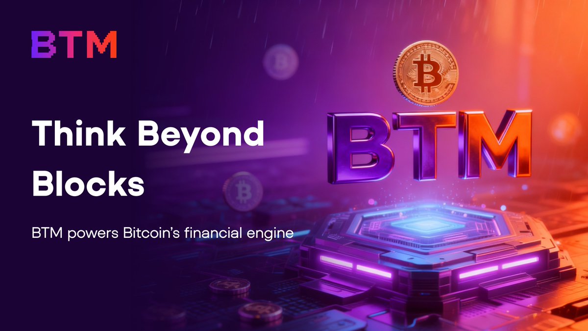 Think beyond blocks and tokens.

Think of Bitcoin as a productive network — and BTM as its financial engine. 🧠

#Bitcoin #BTC #Finance #DeFi #BTCFi