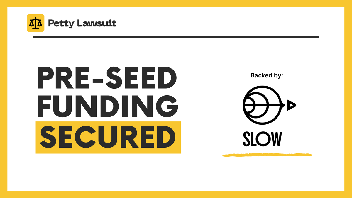 pettylawsuit's tweet photo. We just raised our pre-seed with @slow to make “see you in court” a real button.

You tell your story, a petty agent builds your case, emails and even makes calls on your behalf. 

No lawyers. No Legal Jargon. Just action

See it in action in below thread and try it today! https://t.co/sZxqKo3Tvj