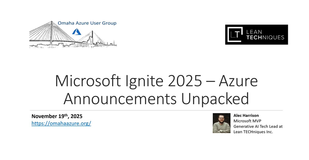 Omaha Azure User Group tweet media