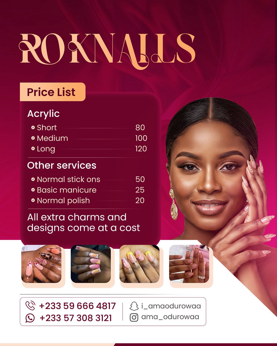 Valencykr8ives's tweet photo. Nails flyer design 
.
@thatdesignpro @inspiredDZN @StephanieInii @Atomthecreator @BestqualityG 

#Designship2025 #GraphicDesigner #illusrtation #Flyers #booklayout https://t.co/4ldPZEu3b1