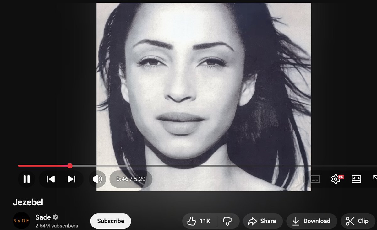 POV: Sade's Jezebel is the best tune for deep work..especially when it's raining and miserable outside