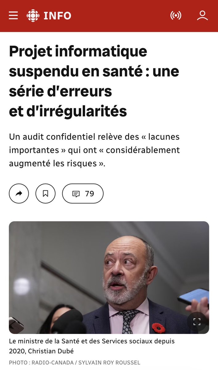 MichelleSetlak1's tweet image. Est-on en train de revivre le Fiasco SAAQclic?
 
Mêmes problèmes : opacité, abandon de responsabilités, multiples avertissements ignorés.
 
@cdube_sante veut se faire rassurant en évoquant une enquête de l&apos;AMP.
 
Mais l&apos;AMP enquête sur un mauvais contrat du ministère de la Santé…