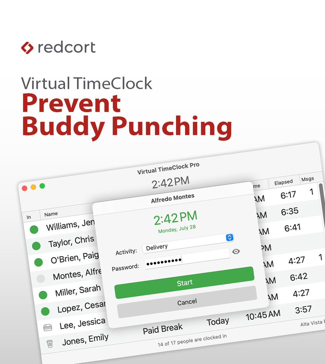 TimeClockTweets's tweet image. Prevent time theft before it starts. Read our article to see how Virtual TimeClock’s easy-to-use time clock software keeps your team accountable: redcort.com/its-about-time…