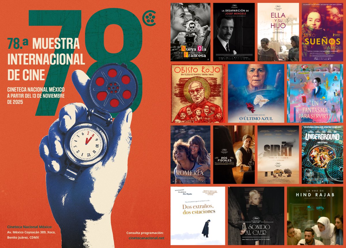 Estas son las 14 películas que conforman la programación de la #78Muestra ⏱️​🎥​ de Cineteca Nacional, ¿Con cuáles te esperamos? 

Corre por tus entradas 👇
tinyurl.com/36xf84f8