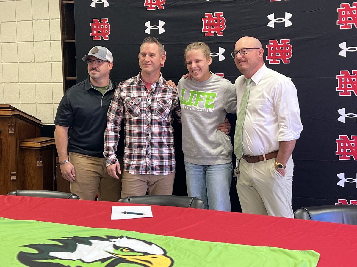 NewBernLive's tweet photo. Congratulations NBHS Senior Wrestler Faith Bane on signing her letter of intent to take her skills to the next level at Life University https://t.co/GVn4KVuZUT