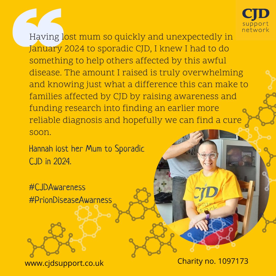 supportcjd's tweet image. Challenge events, head shaves, crafts and quizzes; we have been privileged to be the beneficiary of the community&apos;s fundraising efforts. This allows us to support more people as more people are affected, alongside existing friends. #CJDAwareness #PrionDiseaseAwareness