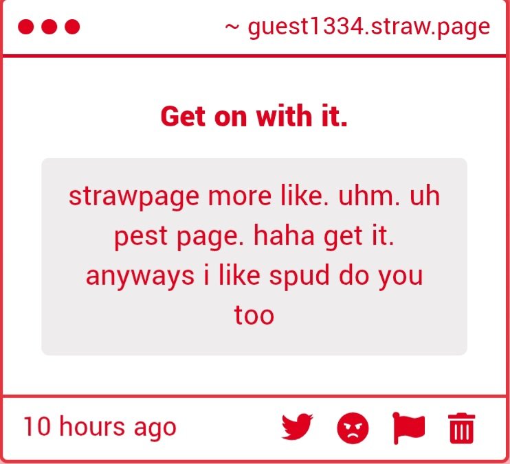ThievingBeetle's tweet photo. I wish people could make better jokes. And allegedly, I do like Spud. But like I said, it's allegedly. https://t.co/lQRV0iq7eq