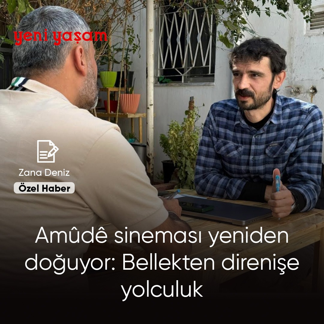 yeniyasamgazete's tweet photo. 📌 Amûdê Sineması Projesi’nde İtalya’dan 4, Almanya’dan 2 kurumun, Rojava Film Komünü ve Amûdê Belediyesi tarafından yapıldığını sözlerine ekleyen Ersin Çelik ‘Yeni kişi ve kurumları dahil etmek istiyoruz

✍ Zana Deniz

https://t.co/pM8IHjrHEP https://t.co/mdI0BjlOs2