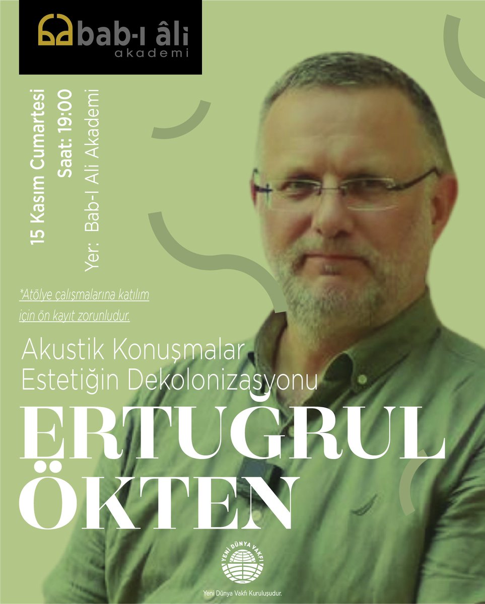 babialiakademi's tweet photo. Estetik evrensel midir, yoksa sömürgeciliğin izlerini mi taşır?
Ertuğrul Ökten ile “Estetiğin Dekolonizasyonu” üzerine konuşuyoruz.

📌Başvuru Linki Bioda. https://t.co/rHIeP4ZqoJ