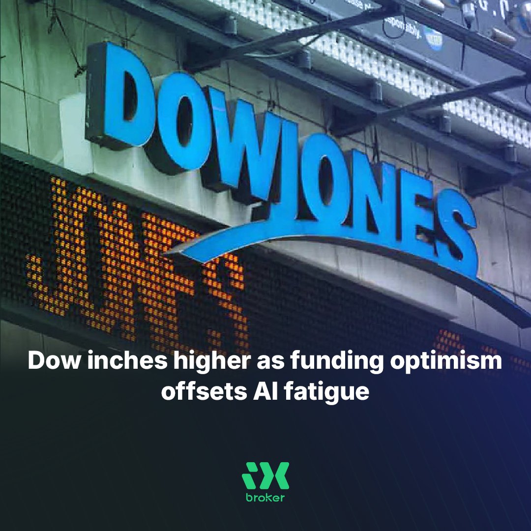📰 Dow inches higher as funding optimism offsets AI fatigue

🔴 The Dow Jones Industrial Average (DJIA) gained modestly as optimism over a U.S. government funding deal outweighed weakness in the tech sector and fading AI enthusiasm, lifting the index near 48,000.

📊 iX Deep