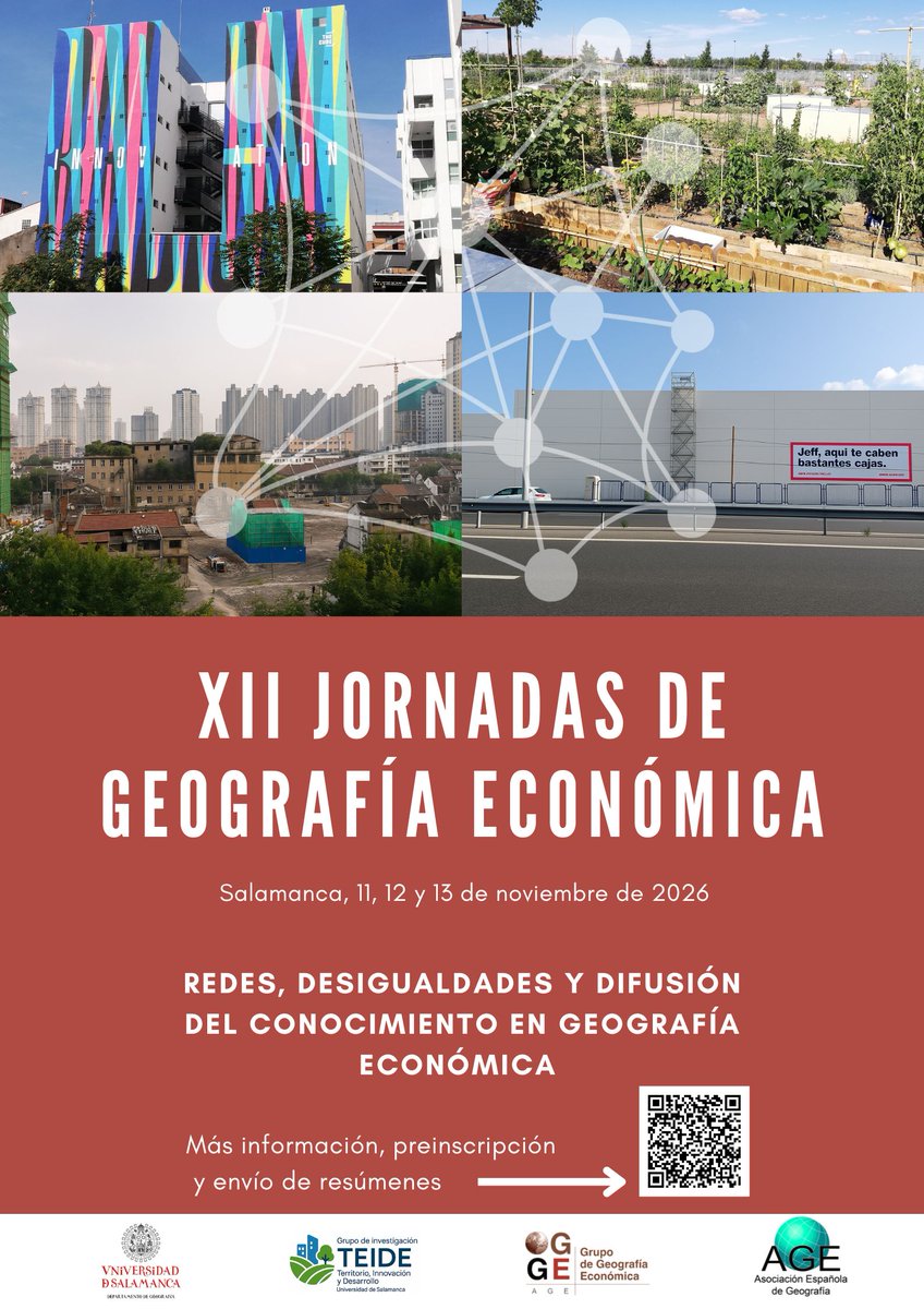 JL_SanchezH's tweet image. Comienza la cuenta atrás para las XII Jornadas de @gge_age @AGE_Oficial @usal. Salamanca, 11-13 noviembre 2026. Más info en geoeconomica.age-geografia.es/xii-jornadas-g…