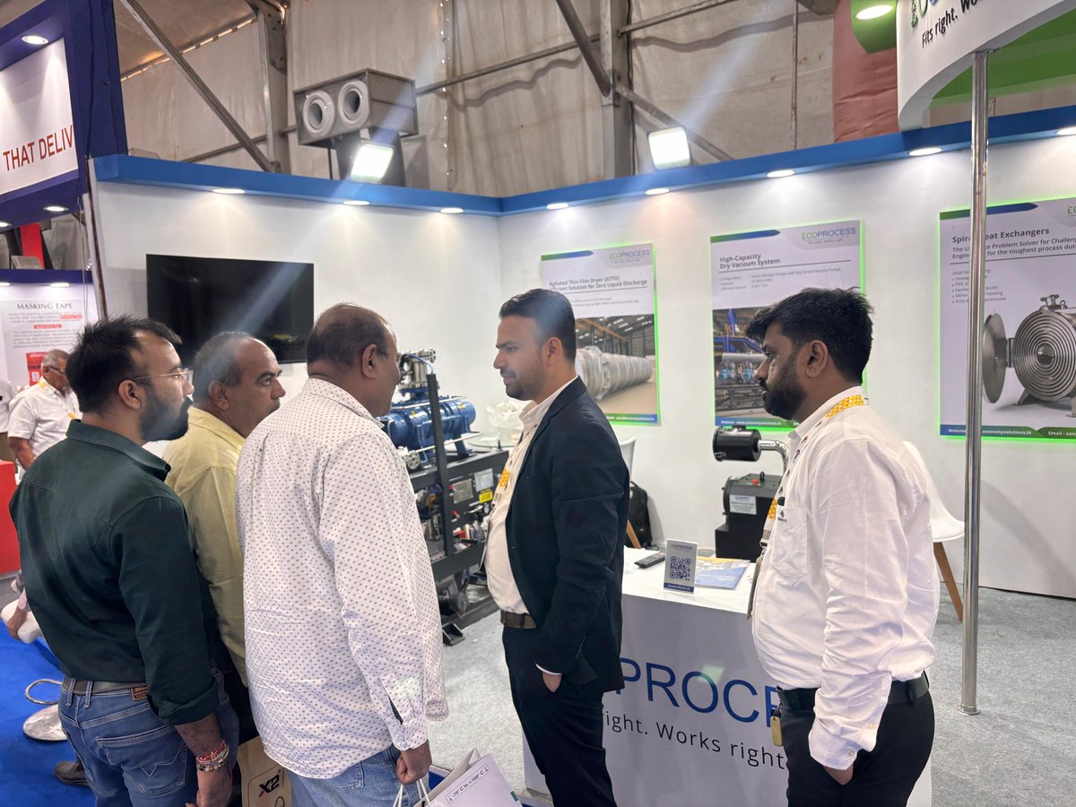 Economyprocess's tweet image. Day 1 at #DahejIndustrialExpo2025!

We’re live at Stall A53, showcasing advanced Vacuum Pumps, Vacuum Systems &amp;amp; Process Solutions engineered for tomorrow’s industries.

📍 Dahej GIDC, Gujarat | 📅 Nov 12–14

Come meet our team.
#ECOPROCESS #VacuumTechnology #ProcessSolutions