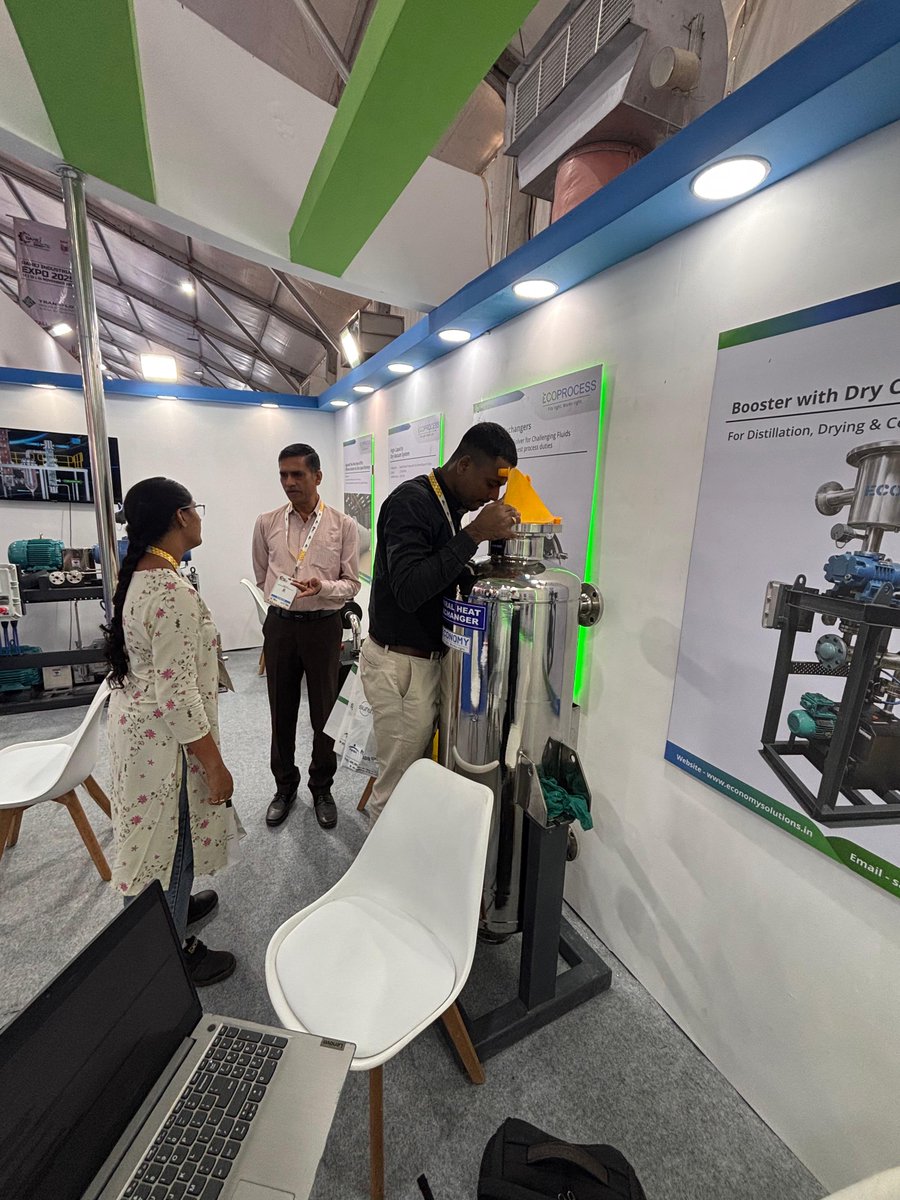 Economyprocess's tweet image. Day 1 at #DahejIndustrialExpo2025!

We’re live at Stall A53, showcasing advanced Vacuum Pumps, Vacuum Systems &amp;amp; Process Solutions engineered for tomorrow’s industries.

📍 Dahej GIDC, Gujarat | 📅 Nov 12–14

Come meet our team.
#ECOPROCESS #VacuumTechnology #ProcessSolutions