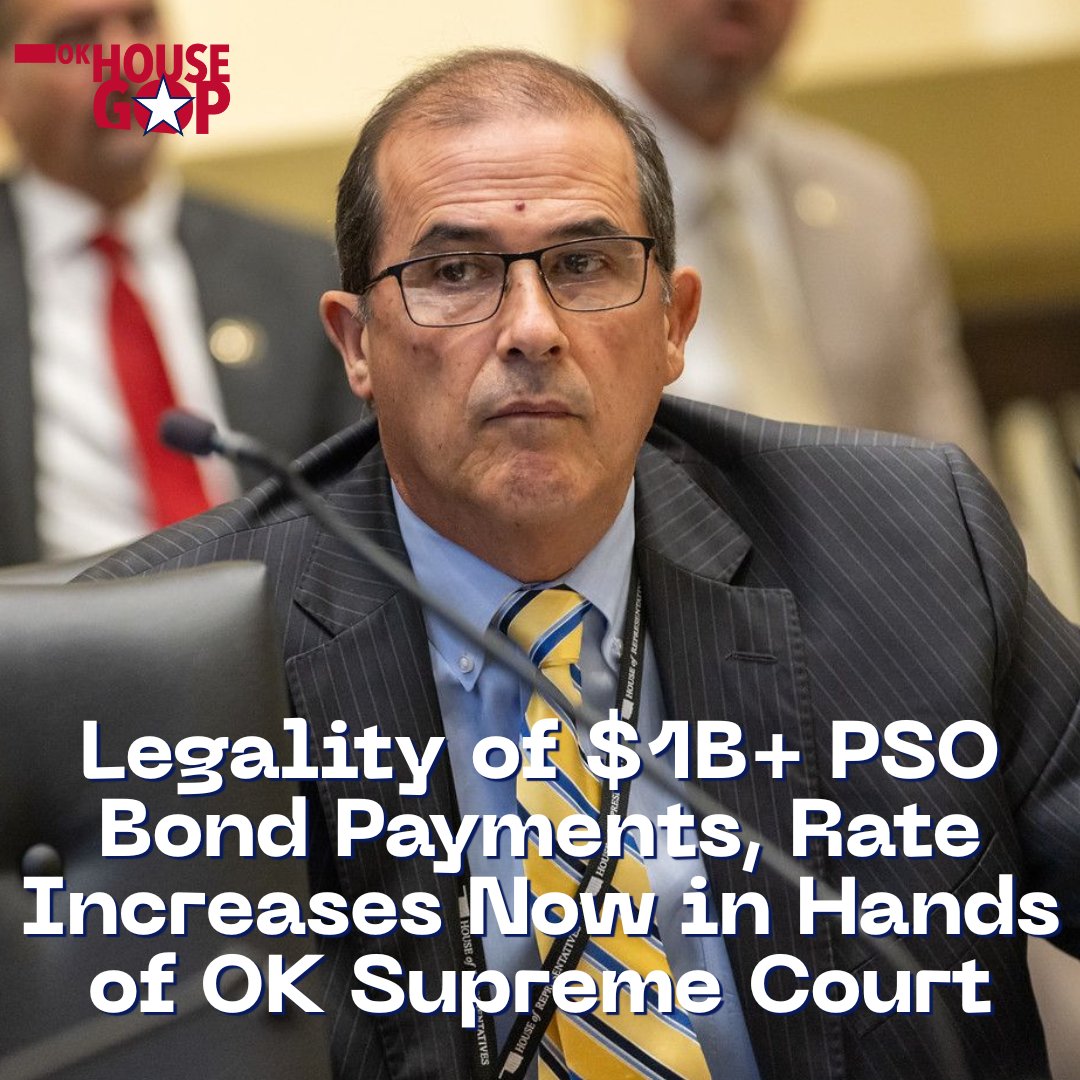 In a brief Rep. Tom Gann reiterated his challenge to $250 million in recent rate increases and more than $1 billion of bond payments approved by the OCC and currently being collected from customers of electric utility PSO. 

Read More: okhouse.gov/posts/new-2025… #okleg