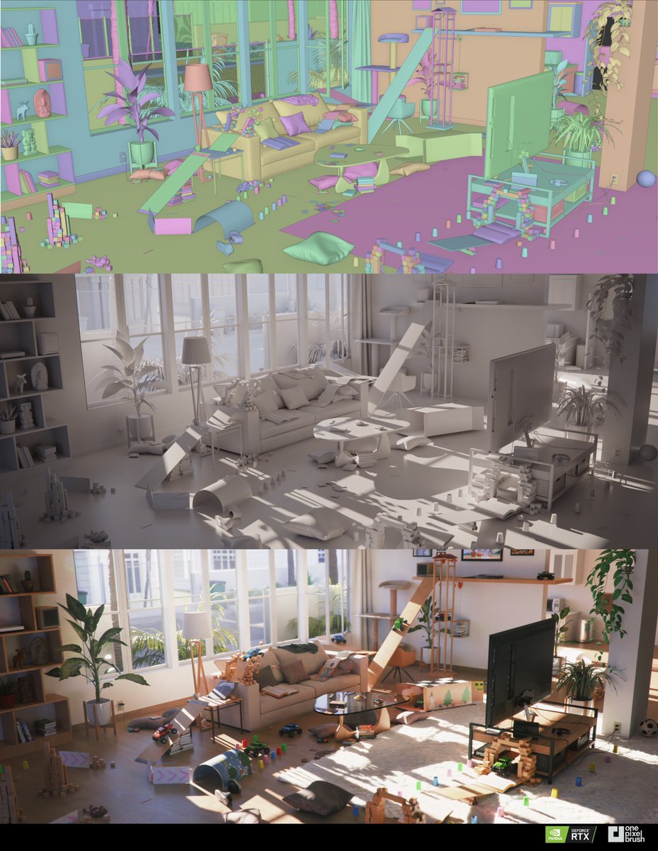 VaikNay's tweet image. Viewport vs Clay vs Final #blender