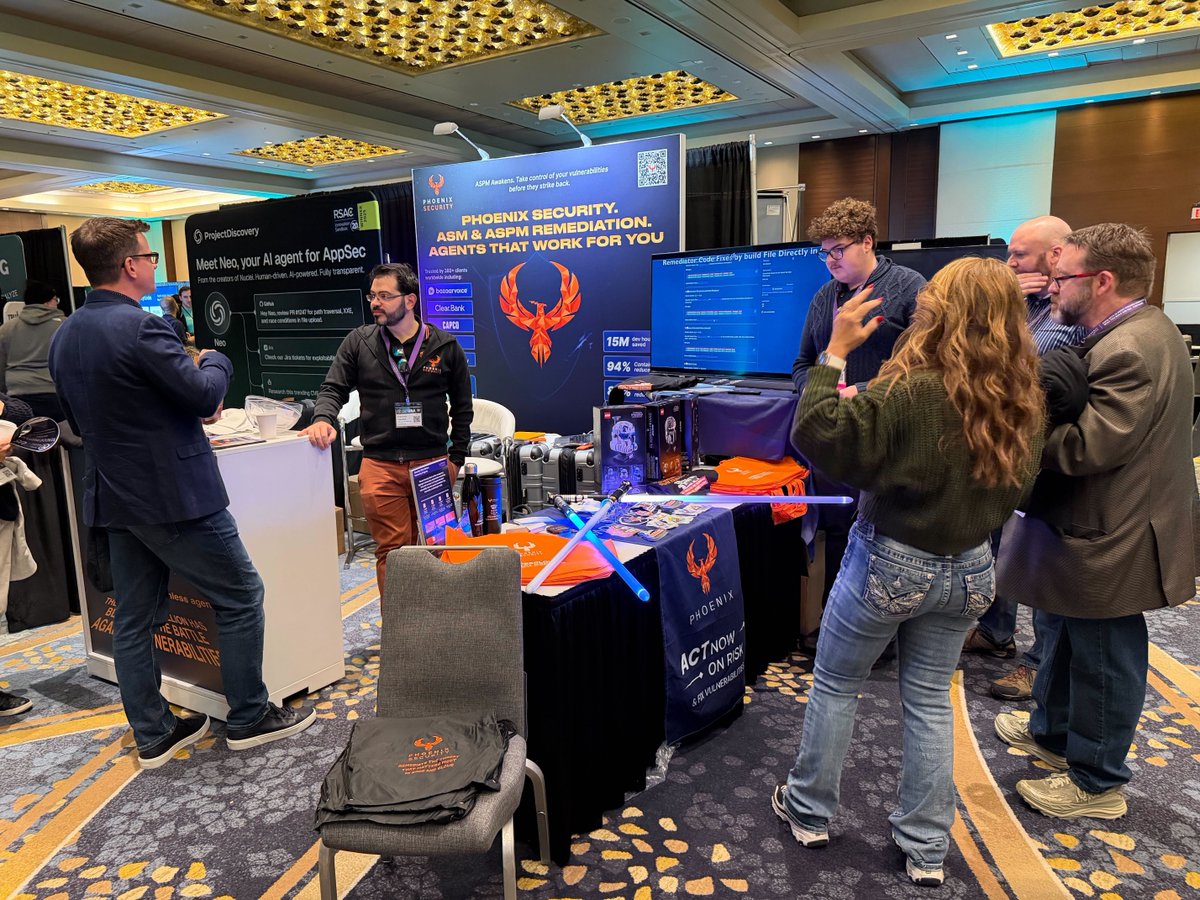 sec_phoenix's tweet image. OWASP DC = AppSec, Star Wars, and pure energy ⚡️
Huge thanks to everyone who joined the Phoenix crew for lightsabers, books, and real security talk!
#OWASP #AppSec #PhoenixSecurity #ASPM