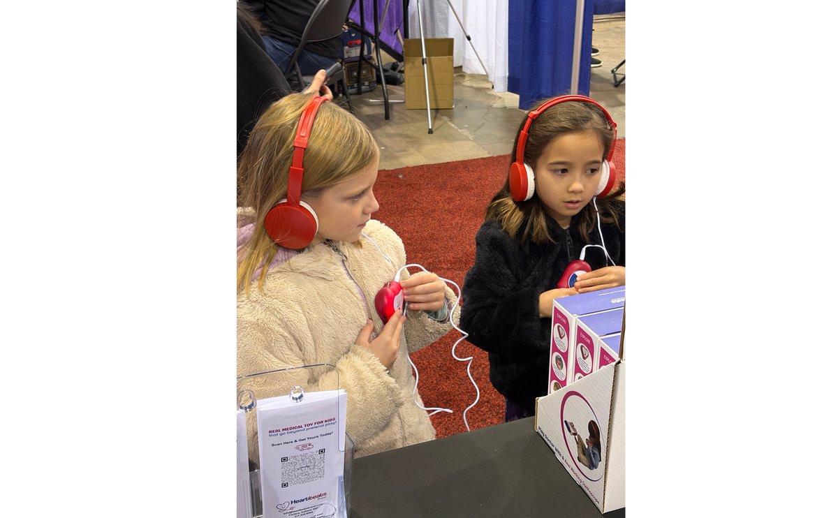 HeartbeatsBrand's tweet photo. CHITAG has been incredible! Kids can’t get enough of Heartbeats — the moment they hear their heartbeat for the first time is pure magic. Seeing their excitement reminds us why we do what we do — inspiring little doctors and vets everywhere! #chicagotoyandgame #chitag #toyandgamefair