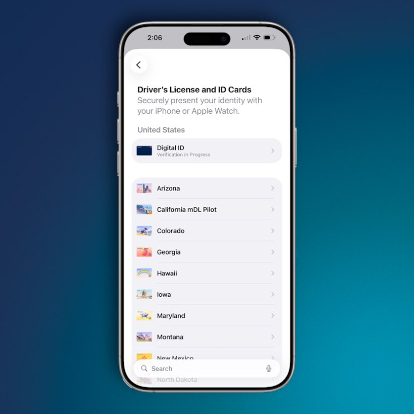 You can now add your U.S. Passport to Apple Wallet on iPhone and Watch for use at airports! Just tap the + icon in wallet and add Digital ID at the top: