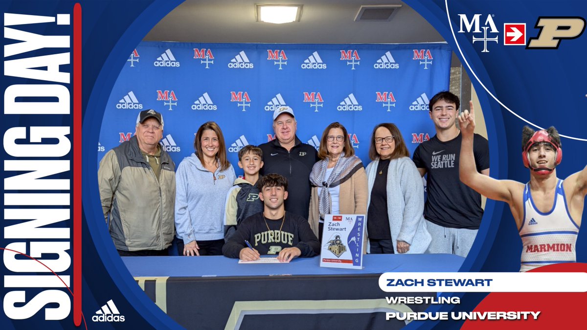 Congratulations to senior Zach Stewart, who has signed his National Letter of Intent to continue his wrestling career at Purdue University! We’re proud of you, Zach — best of luck as you take the next step in your journey! 🖤💛🤼‍♂️ #GoCadets #BoilerUp