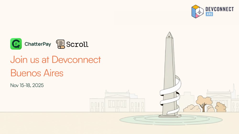 chatterpay's tweet image. @Scroll_ZKP is bringing 4 major events to @EFDevcon Buenos Aires 🇦🇷

Here&apos;s everything happening next week 👇

1/5