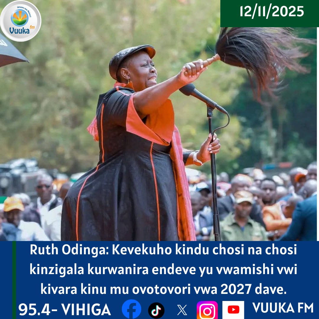 VuukaFM's tweet image. Ruth Odinga: Kevekuho kindu chosi na chosi kinzigala kurwanira endeve yu vwamishi vwi kivara kinu mu ovotovori vwa 2027 dave. #UmwoyoGwuMurogori #VuukaNews #RuthOdinga #2027Elections #President