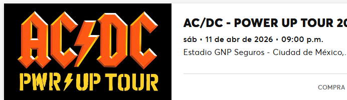 ElmeseroCesar's tweet photo. #ForoGNP #ACDC #POWERUPTOUR #ACDCMX #ACDCMEXICO #ACDC2026 
Vendo DOS boletos GENERAL A para AC/DC el dia SABADO, digitales, pido $4500 cada uno, pago contra entrega https://t.co/FHvyGniufY