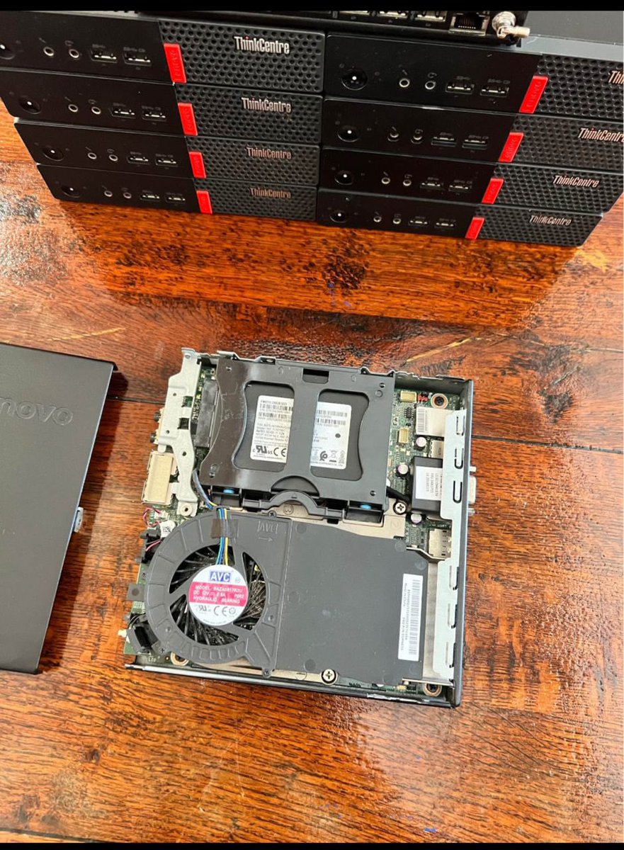AbouNoorayn's tweet image. Lenovo ThinkCentre M910q Tiny PC

- Core i3-7100T 7th Gen
- 8GB DDR4 RAM (up to 32GB)
- 256GB SSD + M.2 NVMe slot
- Windows 11 Pro
- Integrated graphics

1850rand or 450,000 Kwacha (non-negotiable)
18 units available capetown/lilongwe
+265993122727 (WhatsApp only)