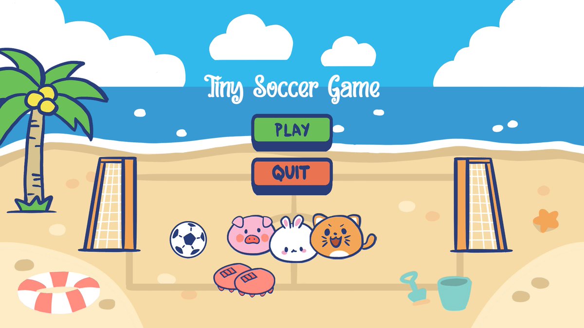 art_saransh's tweet image. Main Menu of Tiny Soccer Game. #indiegame #indiegamedevelopers #gamedev #gameart #soccer #football #Unity @bitsandbrushes