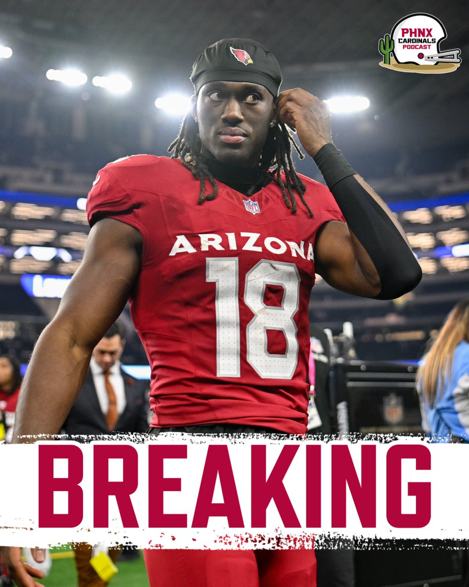 Arizona Cardinals WR Marvin Harrison Jr. is OUT with appendicitis after recent surgery.

He will miss at minimum this week against the 49ers.