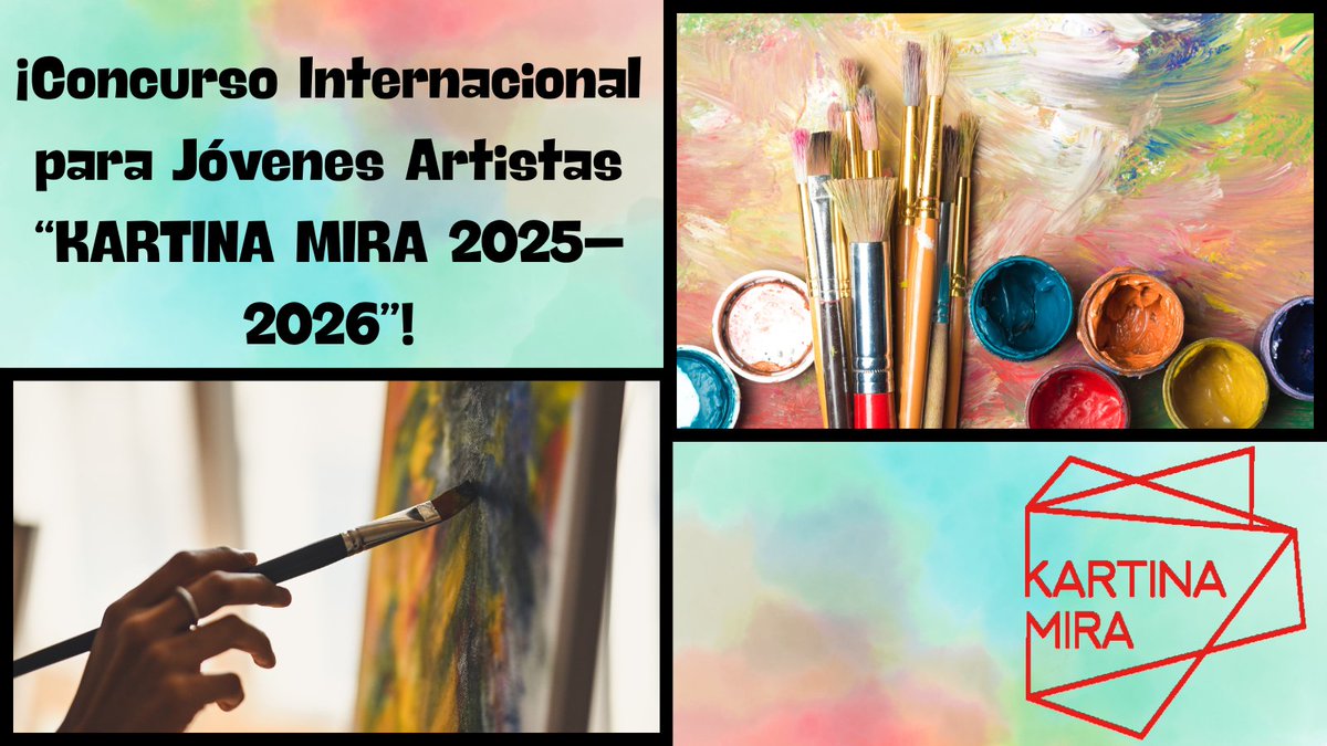 🎨🇷🇺 ¡Concurso Internacional para Jóvenes Artistas “KARTINA MIRA 2025–2026”!

🌎 Artistas de 18 a 35 años de todo el mundo están invitados a participar en las categorías: 

🖋️ Pintura, 
✏️ Gráfica 
💻 Arte digital / animación.

🎯 Tema: “Los valores de mi nación como parte de la
