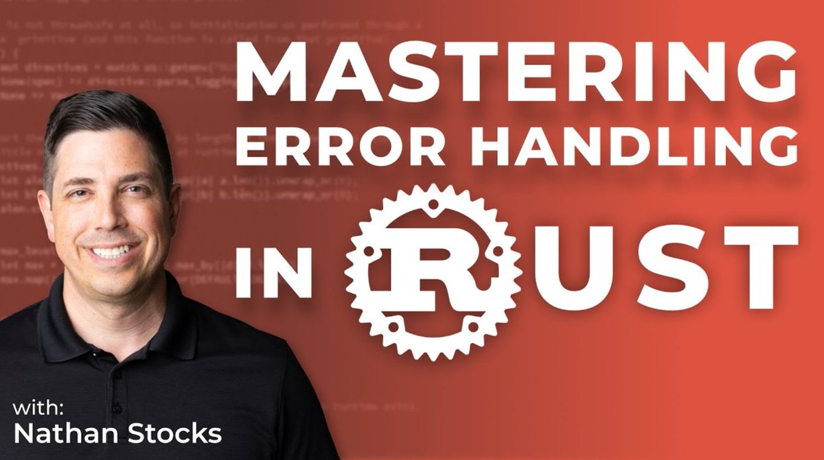 ardanlabs's tweet image. Did you miss @nathanstocks &apos;s latest Rust webinar?
You can now watch the full replay!

In just one hour, Nathan breaks down when to panic, how to design clear error types, &amp;amp; why crates like thiserror &amp;amp; anyhow can make your Rust code simpler, safer, &amp;amp; easier to maintain.

It’s…