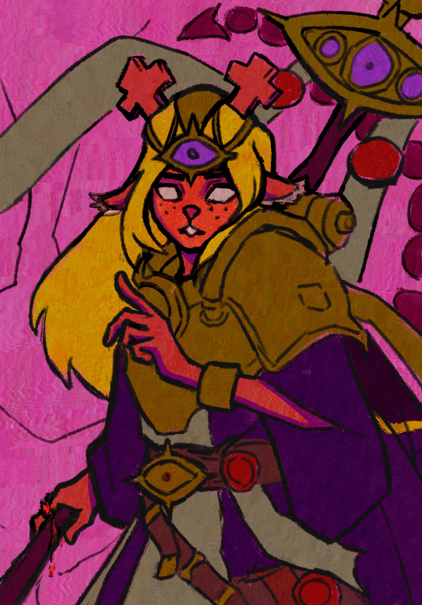 Name_is_Less's tweet image. Noelle x rogue trader wip 
hehe