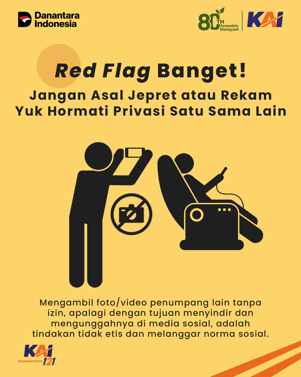 iamrifki's tweet photo. @ohrrue @KAI121 Oiyah ini ada aturan oleh PT.KAI jika anda belum tahu. Daripada melempar opini liar dan tidak pasti yg mana akan berpotensi menghilangkan rezeki orang. Mending tegur langsung atau sampaikan ke satpam setempat jika "merasa terganggu" https://t.co/1q2rkmd7rp