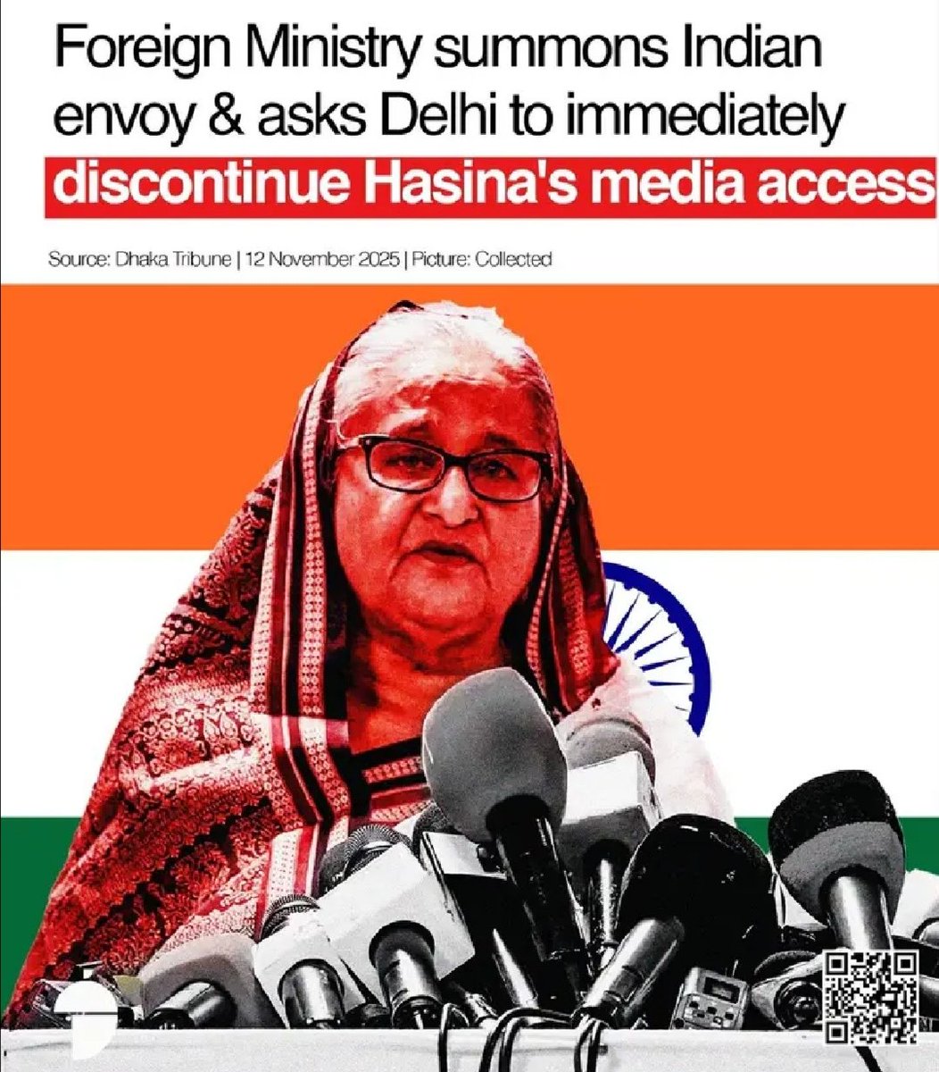 Basically BD told Indian envoy to stop their Godi media propaganda.

Bangladesh Foreign Ministry(<a href="/BDMOFA/">Ministry of Foreign Affairs</a>)  summons Indian envoy &amp; asks Delhi to immediately discontinue Hasina’s media access. 

#Bangladesh #India #GodiMedia #SheikhHasina