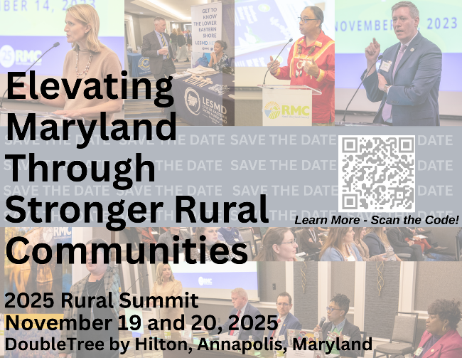 Rural Summit Registration Closing SOON: Register TODAY
The biennial Rural Summit highlights the achievements and progress of the State's rural communities to be held on Thursday November 20, 2025 at the DoubleTree Hilton Hotel in Annapolis
Register here: rural.maryland.gov/2025-rural-sum…