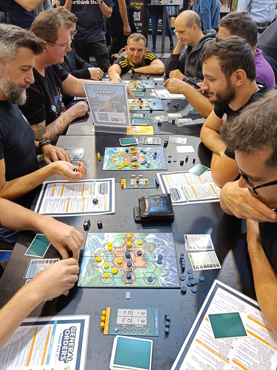 2️⃣ years 2️⃣ conventions <a href="/SPIEL_Messe/">SPIEL@Essen - #SPIEL24</a> 2️⃣ games !

We demoed the first General Orders, World War II, back in 2023, and we were back this year to demo General Orders: Sengoku Jidai.

🔥 Sengoku Jidai – bit.ly/4jeCg8d
💥 World War II – bit.ly/4hZiYU4