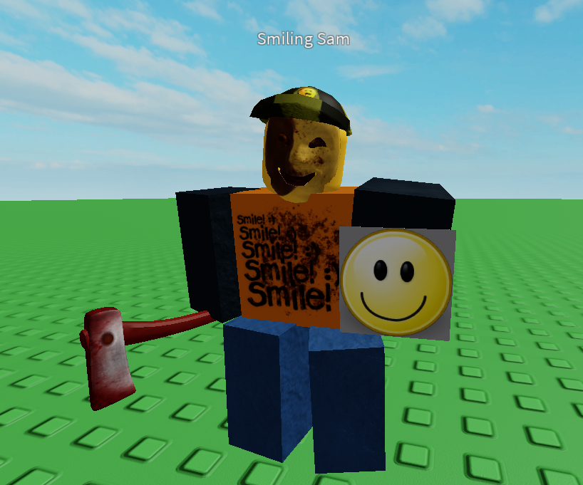 ghosdli's tweet image. SmilingSam!111 

name is literally taken from uncle samsonites british name so yeahh
#TheMaskedKiller