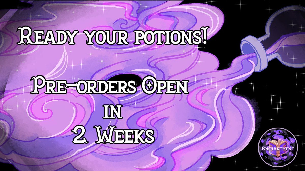 bkdkbkfantasy's tweet image. ✨The magic is brewing~!✨ 

Enchantment's pre-order period opens in 2 weeks~! You won't want to miss out on this enchanting merch/journal box when we go live!

November 26th is the day!

Mark your calendar, adventurer~!