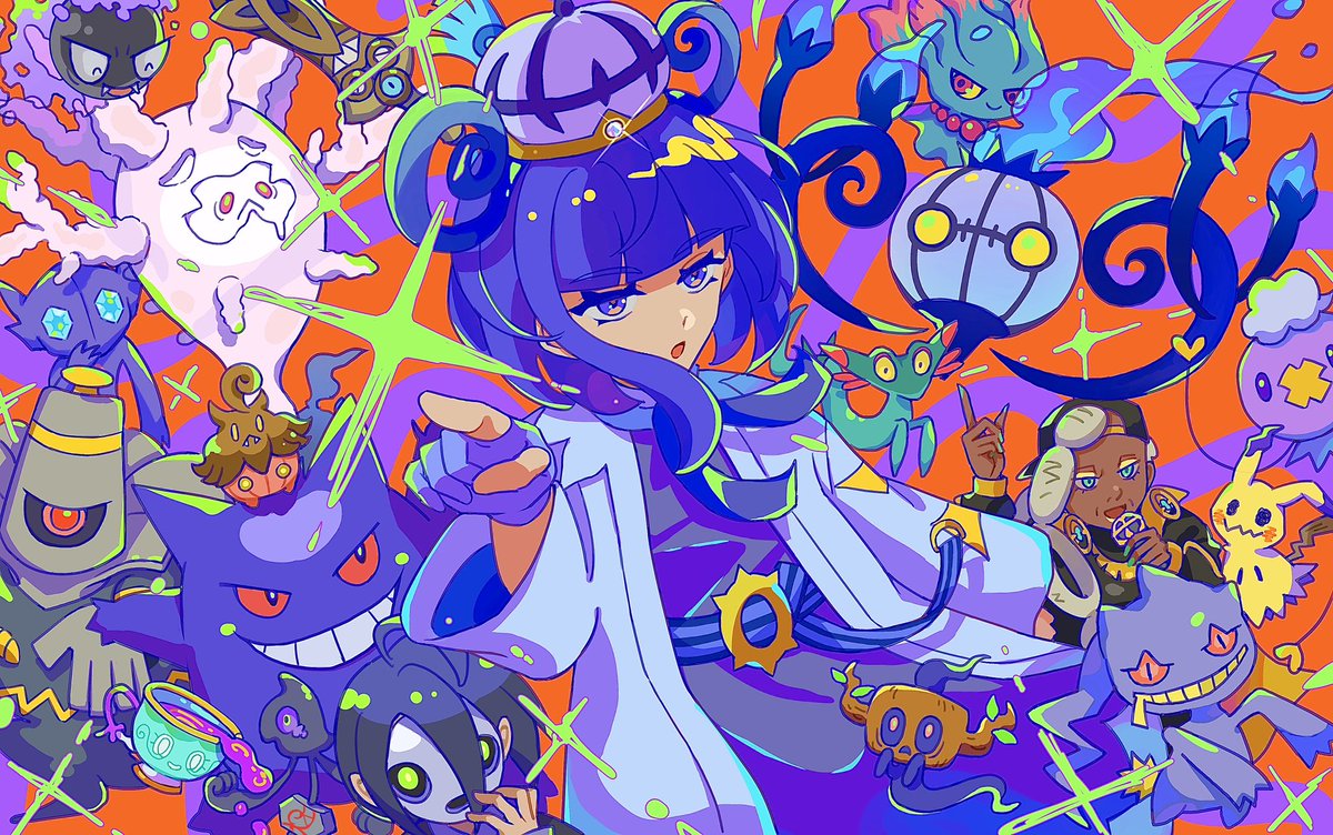 xxkepn's tweet photo. ハロウィンにポケモン絵描いてたけど全然間に合わなかったので供養🎃 https://t.co/qbdMajczgQ