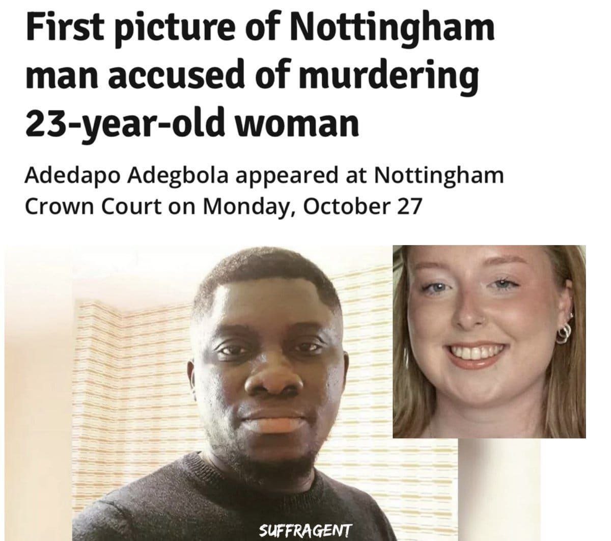 UltraDane's tweet image. Look at that thing. Come right out and say it, it isn&apos;t human.

Adedapo Adegbola isn&apos;t human (bottom left), it&apos;s a demon beast, it roams the Earth in search of goodness so the beast can destroy it.

In folklore, they roam in packs during cataclysmic events—wars (now), plagues…