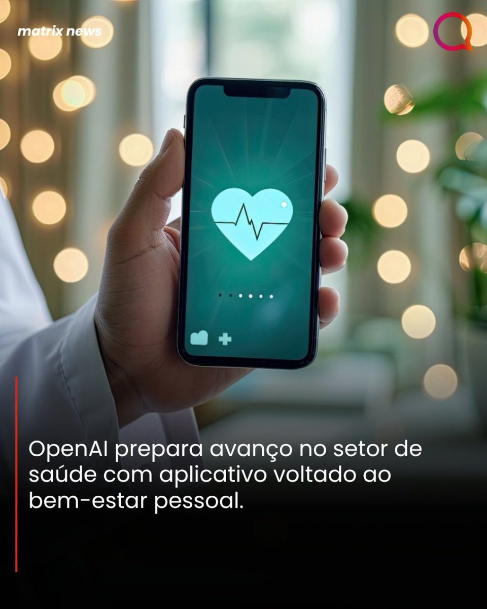 Matrix__go's tweet image. A desenvolvedora do ChatGPT estuda lançar um aplicativo de saúde para uso pessoal.
Com mais de 800 milhões de usuários semanais, a OpenAI pode transformar a forma como as pessoas buscam orientação médica com IA.