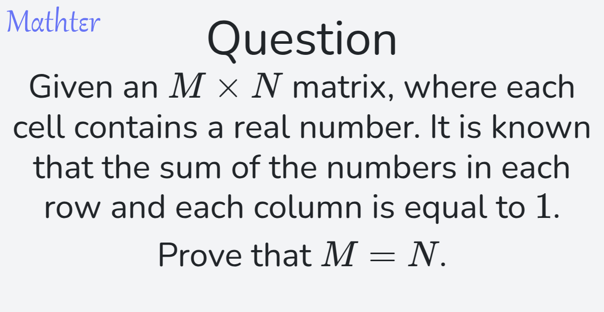 MathterRiddler's tweet image. Puzzle from the Mathter website: mathter.islands.co.il/en/questions/1… 
#Puzzle #DoubleCounting #ReasoningLogic #AveragesMeans
