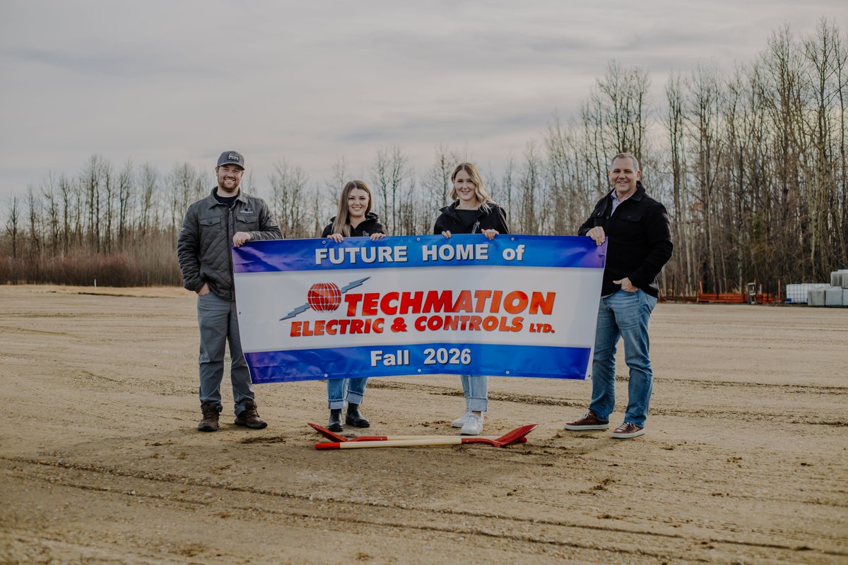 Tech_mation's tweet image. We’re excited to kick off construction for Techmation’s newest shop!  Big thanks to our amazing Drayton Valley team for making this happen!

#albertatrades #breakingground #draytonvalley