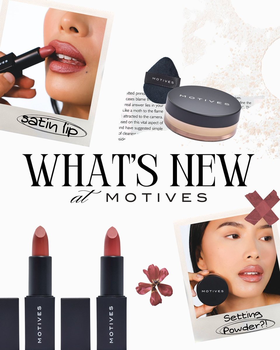 Market_UK's tweet image. Two new essentials, endless flawless looks. ☁️💋

The Motives Satin Lip delivers vibrant colour with a silky, comfortable feel, while the Flawless Finish Setting Powder sets and perfects for a smooth, long-lasting finish.

Get yours today!

#settingpowder #satinlip